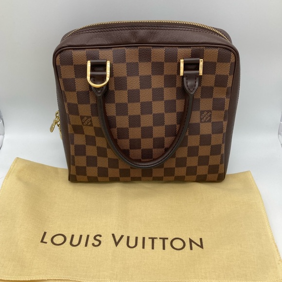 LOUIS VUITTON BRERA DAMIER EBENE HAND BAG - Picture 1 of 14